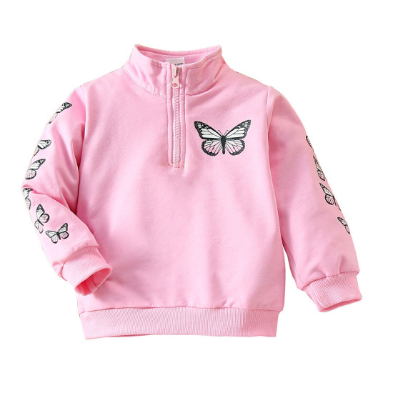 18M-6Y Toddler Butterfly Zipper Hoodie  Toddler Boutique Clothing   