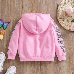 18M-6Y Toddler Butterfly Zipper Hoodie  Toddler Boutique Clothing   