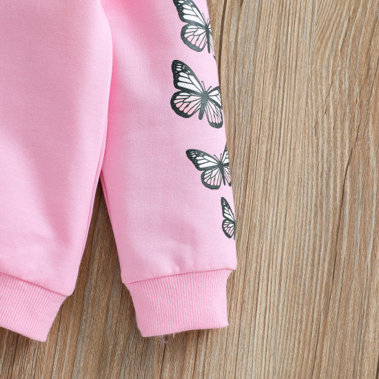 18M-6Y Toddler Butterfly Zipper Hoodie  Toddler Boutique Clothing   