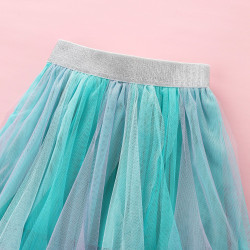 3-8Y Kids Girls Layered Irregular Mesh Skirts  Kids Clothing   
