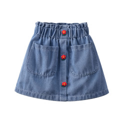12M-6Y Toddler Girls Flower Pockets Denim Skirts  Girls Fashion Clothes   