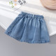 12M-6Y Toddler Girls Button Denim Pleated Skirts  Girls Fashion Clothes   