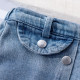 12M-6Y Toddler Girls Button Denim Pleated Skirts  Girls Fashion Clothes   