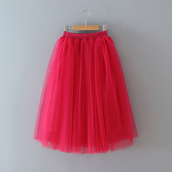 9M-9Y Kids Girls High Elastic Mesh Skirts  Kids Boutique Clothing   