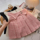 4-12Y Kids Girls High-Waisted Tweed A-Line Plaid Pleated Skirt  Clothing Kidswear   