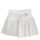 4-12Y Kids Girls Velvet Pleated Skirt With Letter Metal Buckle  Clothing Kidswear   