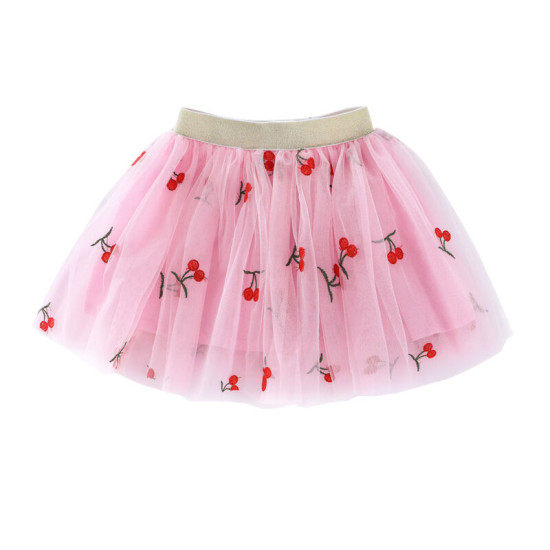 3-14Y Kids Girls Embroidered Floral Love Heart Mesh Skirts  Kids Boutique Clothing   