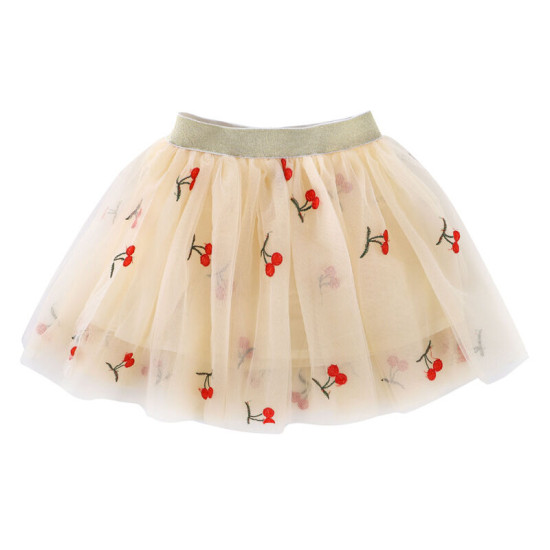 3-14Y Kids Girls Embroidered Floral Love Heart Mesh Skirts  Kids Boutique Clothing   