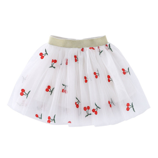 3-14Y Kids Girls Embroidered Floral Love Heart Mesh Skirts  Kids Boutique Clothing   
