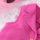 4-9Y Kids Girls Sets Rose Sleeveless Blazer Pleated Skirts  Girls Clothes   
