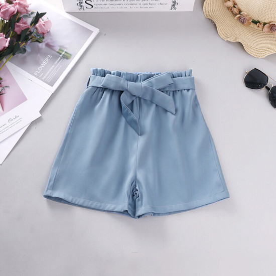 4-9Y Kids Girls Sets Love Heart Tops And Shorts With Belt  Clothing Kidswear   