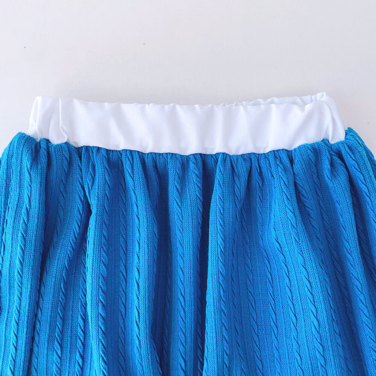 2-7Y Toddler Girls Lapel Short-Sleeved Top & Skirt Two-Piece Set  Girls Clothes   