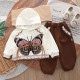 12M-5Y Toddler Girls Butterfly Hooded Sweatshirts Two-Piece Set  Girls Clothing   