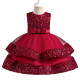 9M-5Y Evening Gown Princess Dresses For Girls Sequin Lolita Butterfly Pearl Dress   