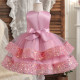 9M-5Y Evening Gown Princess Dresses For Girls Sequin Lolita Butterfly Pearl Dress   