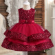 9M-5Y Evening Gown Princess Dresses For Girls Sequin Lolita Butterfly Pearl Dress   
