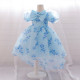 12M-3Y Toddler Girls Floral Bow Trailing Princess Dresses  Girls Clothes   