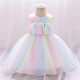12M-3Y Toddler Girls Sleeveless Rainbow Mesh Princess Dresses  Girls Clothes   