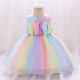 12M-3Y Toddler Girls Sleeveless Rainbow Mesh Princess Dresses  Girls Clothes   