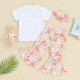 9M-4Y Toddler Girls Easter Short-Sleeved Bunny T-Shirt & Bell Bottoms Set  Girls Clothes   