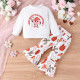 9M-4Y Toddler Girls Sets Valentine's Day Sweatshirts Pants  Girls Clothes   