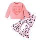 9M-4Y Toddler Girls Sets Valentine's Day Sweatshirts Pants  Girls Clothes   