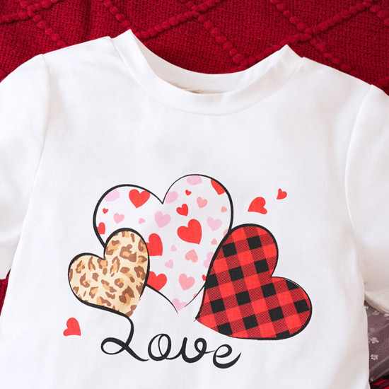 18M-6Y Toddler Girls Sets Valentine'S Day Love T-Shirts & Pants  Girls Clothes   