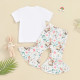 9M-4Y Toddler Girls Sets Easter Bunny Print T-Shirts & Flared Pants  Girls Clothes   