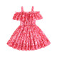 9M-6Y Toddler Girls Valentine's Day Love Chiffon Dresses  Girls Clothes   