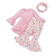 18M-6Y Toddler Girls Valentine'S Day 3pcs Ruffled Hem Top & Shorts & Headband  Girls Clothes   