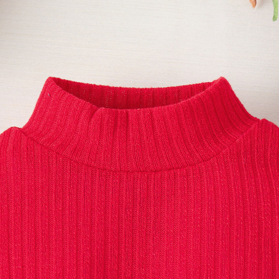 9M-4Y Toddler Girls Sets Turtleneck Tops And Bow Plaid Skirts  Girls Clothes   