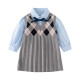 9M-4Y Toddler Girls Sets Blue Shirts And Preppy Knitted Sweater Dress  Girls Fashion Clothes   