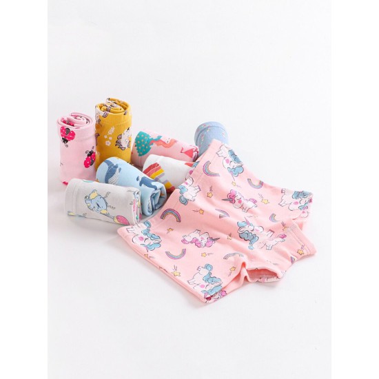 3 Pack Little Big Girl Cartoon Print Briefs  