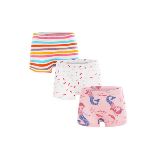 3 Pack Little Big Girl Cartoon Print Briefs  