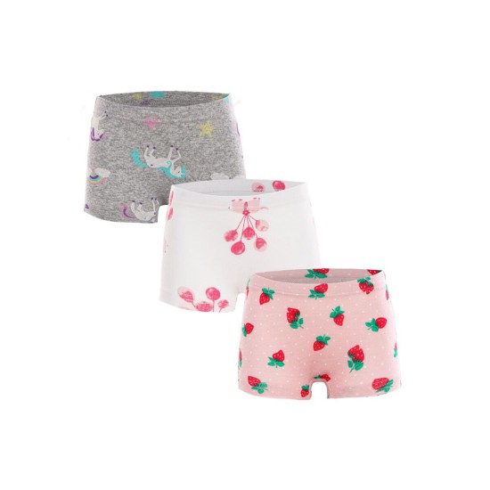 3 Pack Little Big Girl Cartoon Print Briefs  