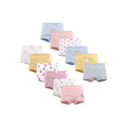 4-Pack Girls Cartoon Printed Panties  