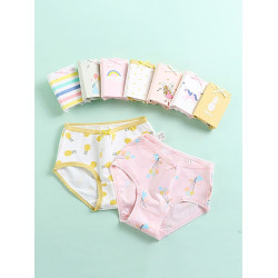 4 Pack Kid Girl Cartoon Print Panties  