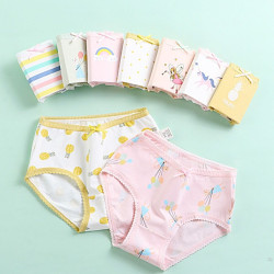 4 Pack Kid Girl Cartoon Print Panties  