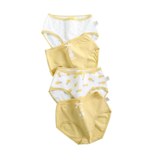 4 Pack Kid Girl Cartoon Print Panties  