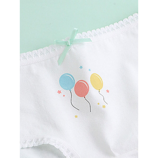 4 Pack Kid Girl Cartoon Print Panties  