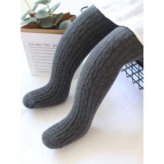 Simple Kid Girl Solid Color Tights  