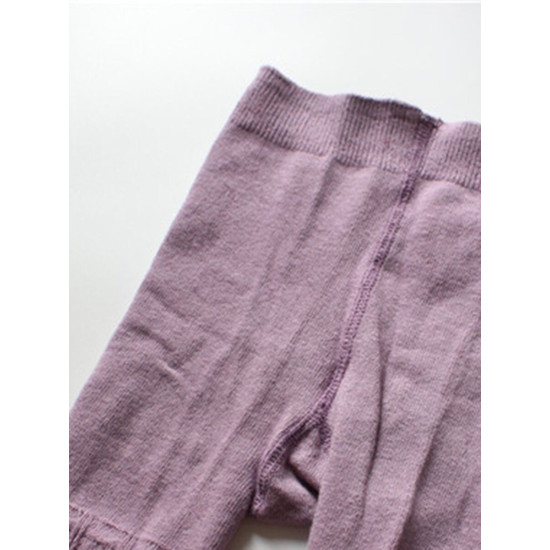 Kid Girl Bow Plain Tights  