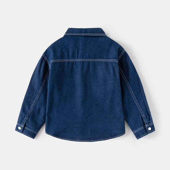 5-10Y Kids Girls Pockets Denim Shirt Jackets  Boys Clothing   