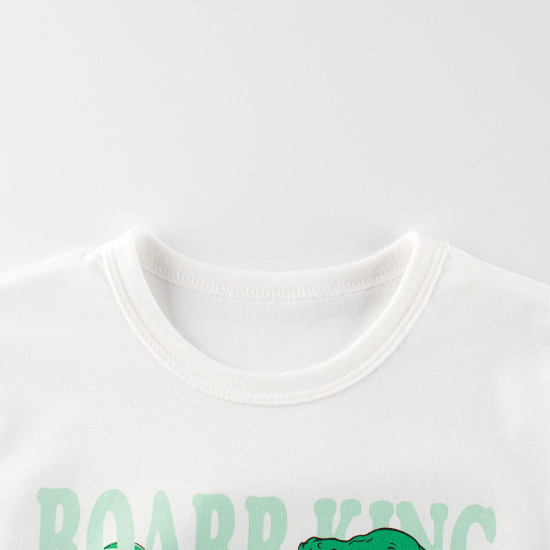 18M-7Y Toddler Boys Summer Casual Cartoon Dinosaur Short Sleeve T-Shirts  Boys Clothing   