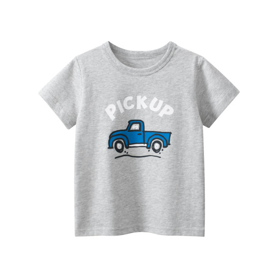 18M-7Y Toddler Boys Car Printing Short Sleeve T-Shirts  Boys Clothing   