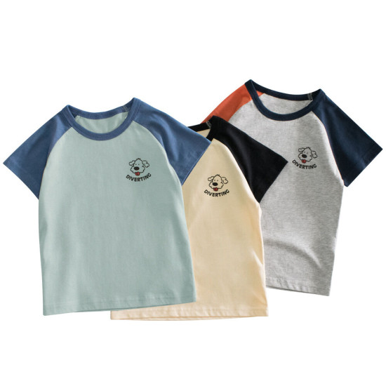 18M-7Y Toddler Boys Raglan Sleeve Crew Neck T-Shirts  Boys Clothes   