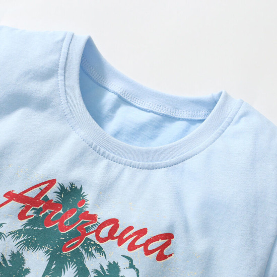 3-10Y Kids Boys Printed Round Neck T-Shirts  Kids Clothing   