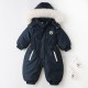 18M-5Y Fur Collar Hooded Plus Fleece Toddler Ski Jumpsuit  Toddler Boutique Clothing   