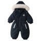 18M-5Y Fur Collar Hooded Plus Fleece Toddler Ski Jumpsuit  Toddler Boutique Clothing   