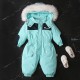 18M-5Y Fur Collar Hooded Plus Fleece Toddler Ski Jumpsuit  Toddler Boutique Clothing   